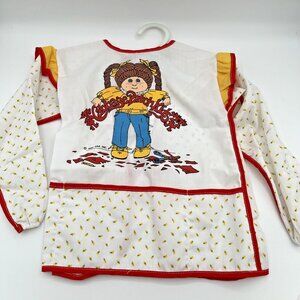 Vintage Toddler Child Cabbage Patch Kids smock bib painters shirt 1984‎ Hallmark